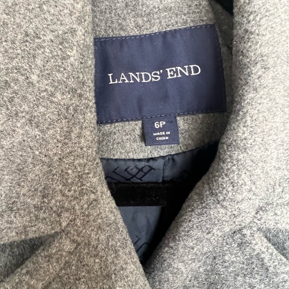 Lands' End Women's Sz6P Classic Gray Peacoat - Picture 3 of 9